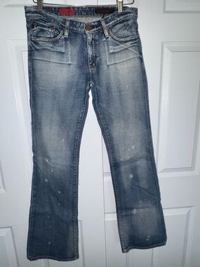 AG Adriano Goldschmied ‘Angelina’ Jeans Made in USA Sz 27 Embroidered Pocket
